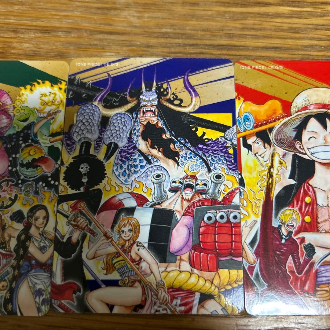 ワンピース限定ナツコミダブルステッカー尾田栄一郎サイン4枚セット