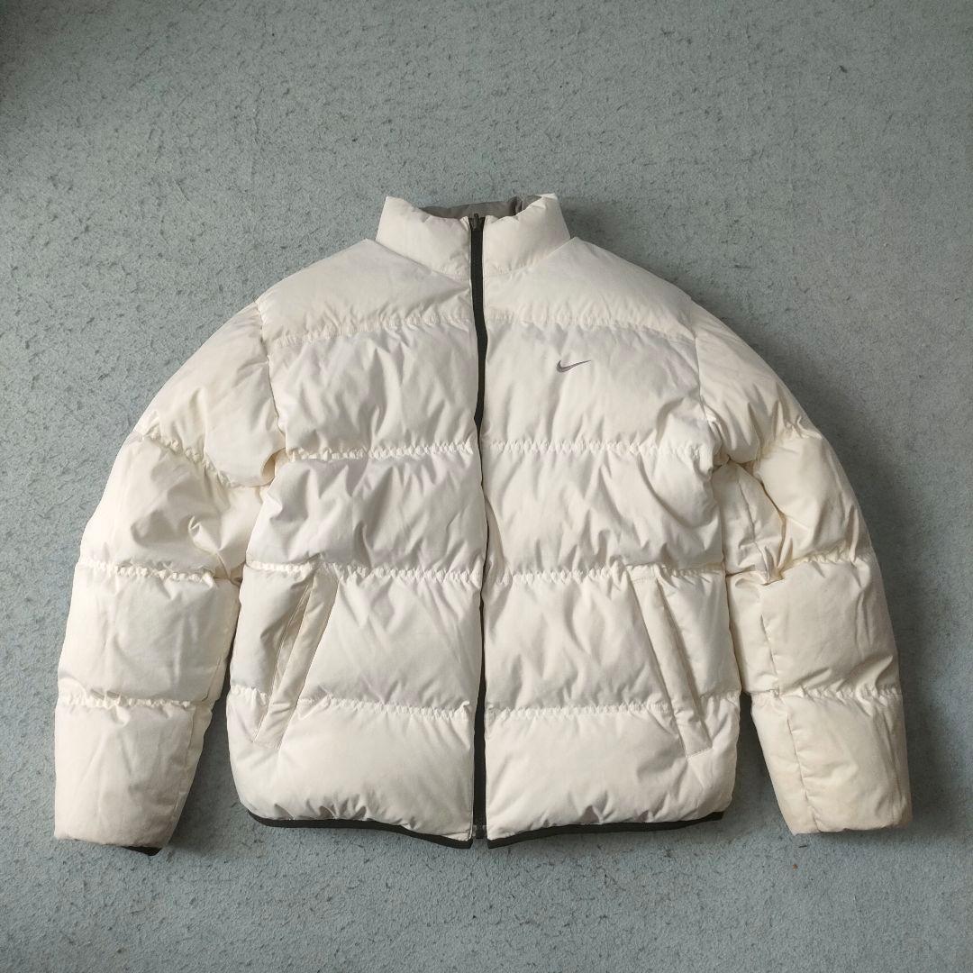 NIKE リバーシブル ダウンジャケット グレー×ホワイト M
