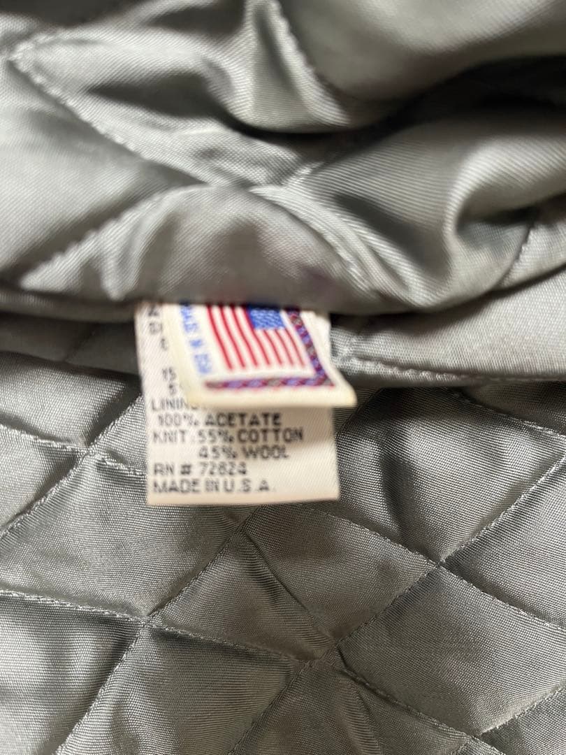 袖本革　スタジャン ゴールデンベアー　USA製　アメリカサイズM