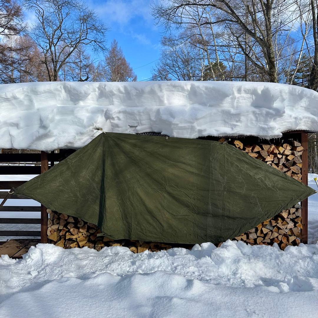 USパップテント　フルセット（幕X２　バッグ　ペグ　ロープ　ポール）アメリカ軍幕