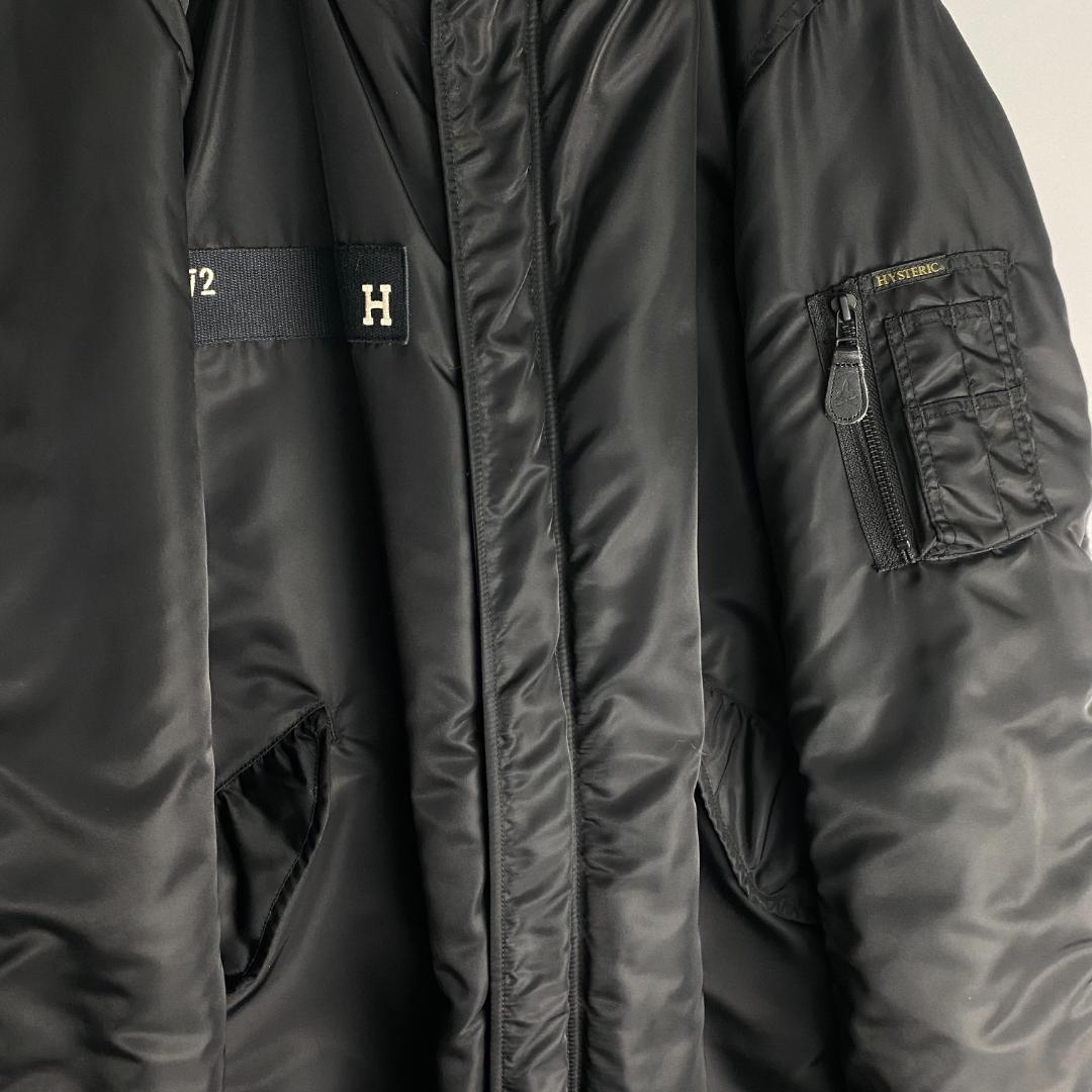 ヒステリックグラマー モッズコート プリマロフトエアフォース ブラック M