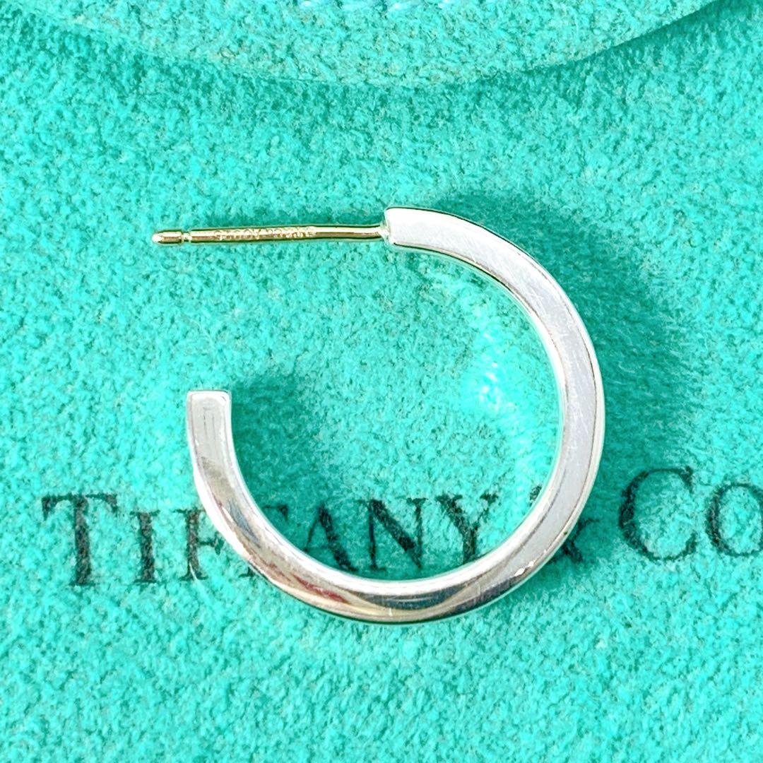 美品 ティファニー 1837 ナロー フープ 片耳 ピアス シルバー925