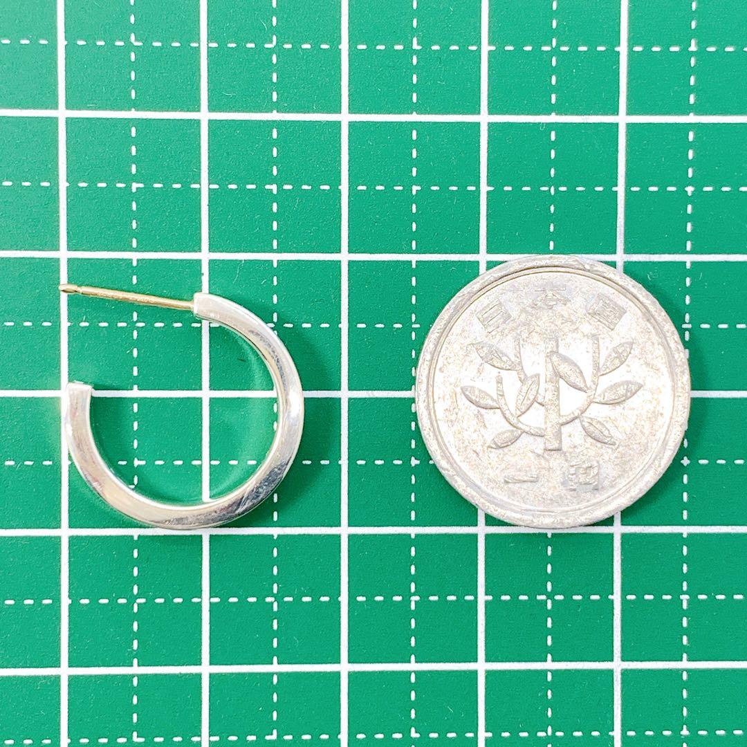 美品 ティファニー 1837 ナロー フープ 片耳 ピアス シルバー925