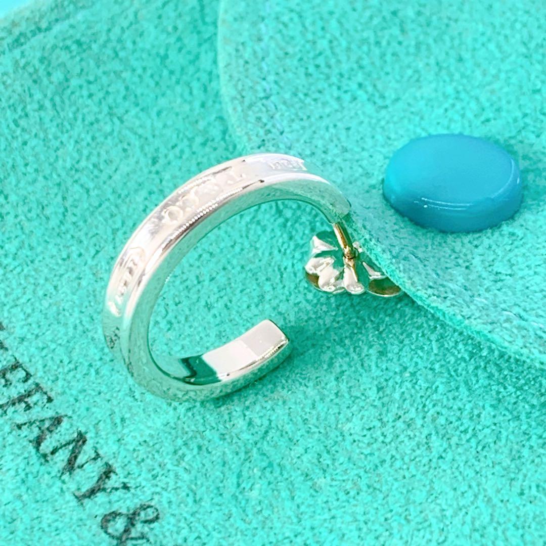 美品 ティファニー 1837 ナロー フープ 片耳 ピアス シルバー925