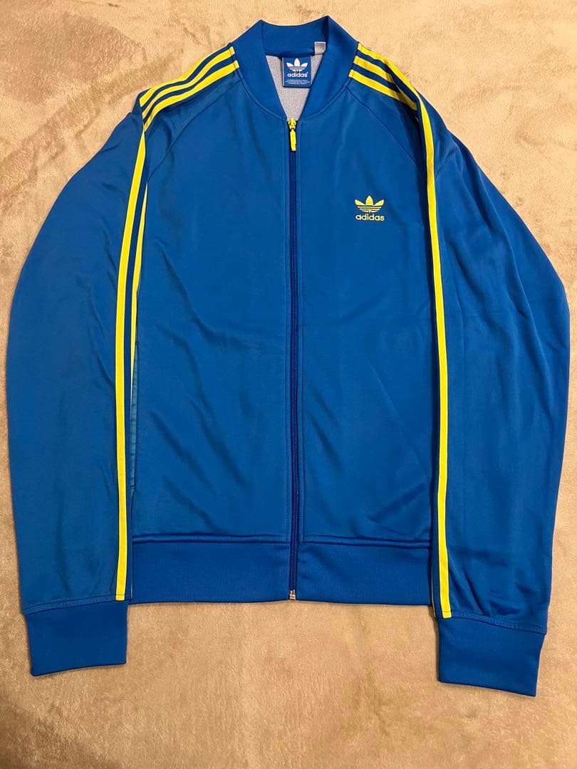 希少】アディダス ATP L 刺繍ロゴ 青 ブルー イエロー 黄色 刺繍ロゴ