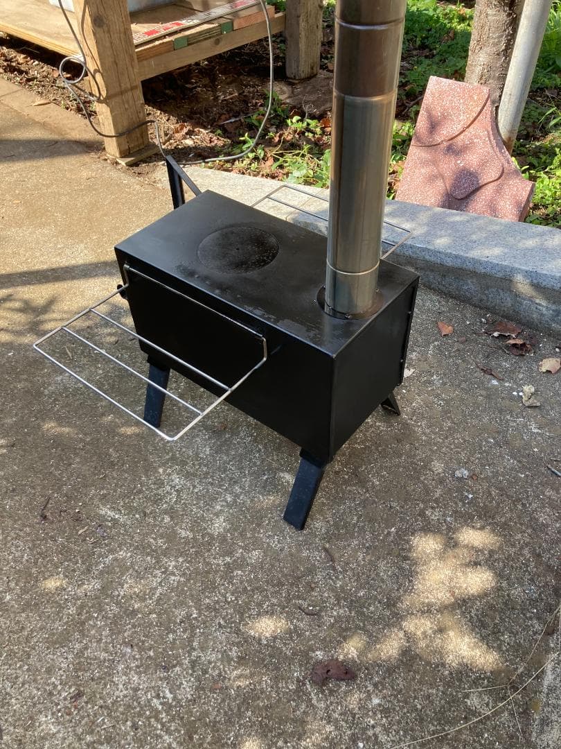薪ストーブ コンパクト 調理用プレート付き