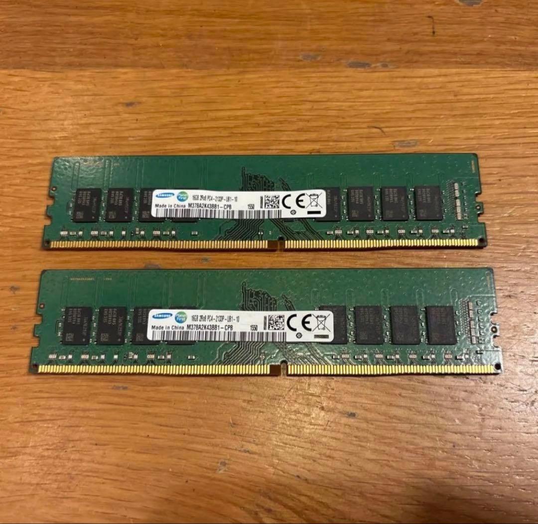 Samsung 16GB DDR4 メモリ 2133P 2枚組(32GB) - メルカリ