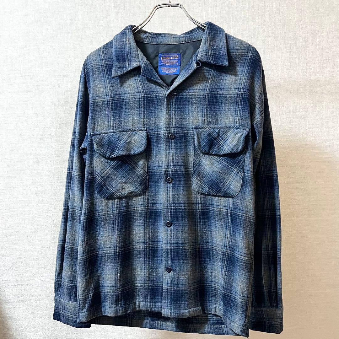 90's PENDLETON オンブレチェック ボードシャツ ウールシャツ - メルカリ