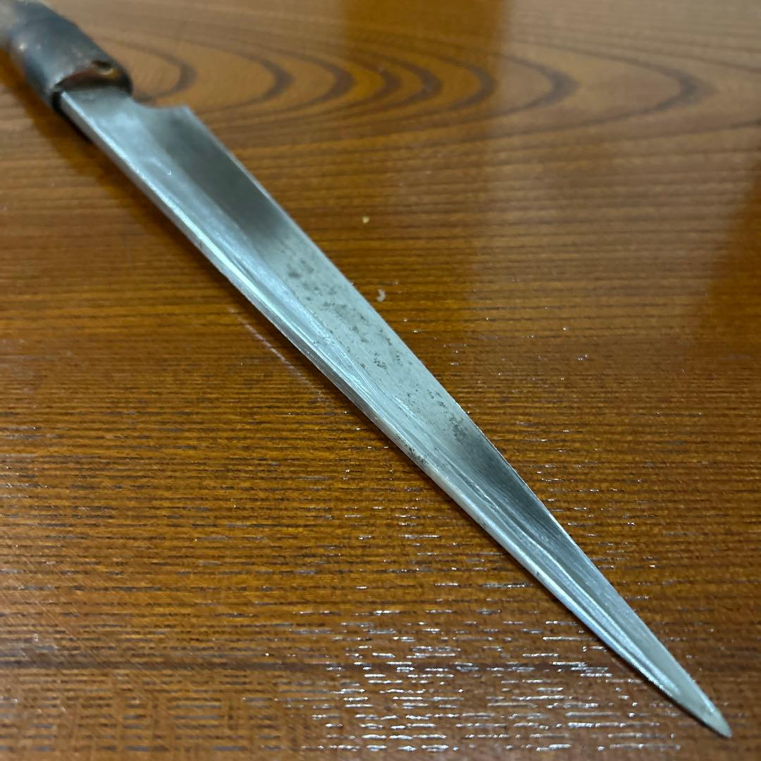 刺身包丁 正本-秀 全長34cm刃18,5cm厚約4mm ★送料無料 ★水牛柄付