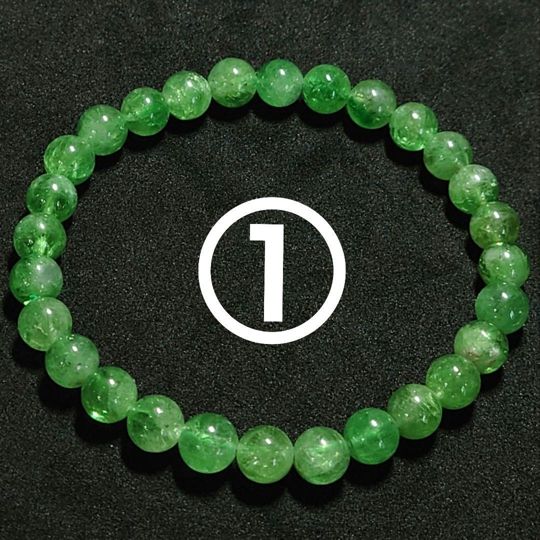 ★(Gouden Prins！)クリアツァボライト 6.8ミリ珠ブレス①