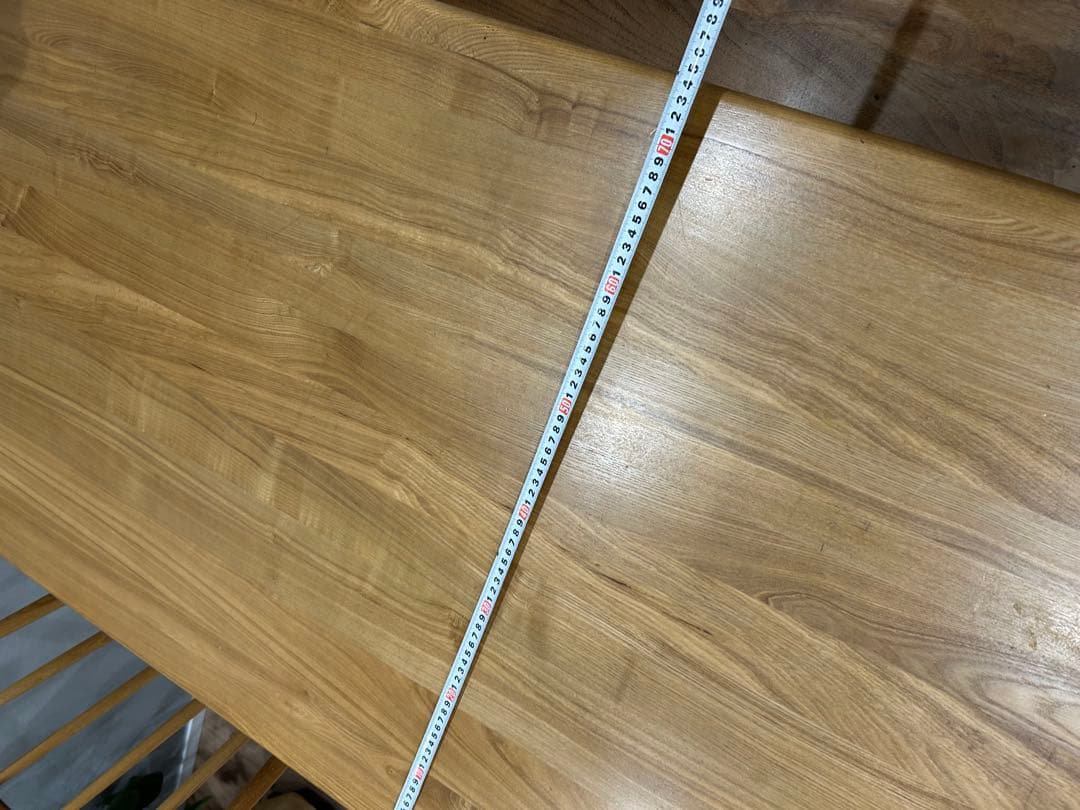 無垢材 ダイニングテーブル チェアセット約135cm x 約75cm