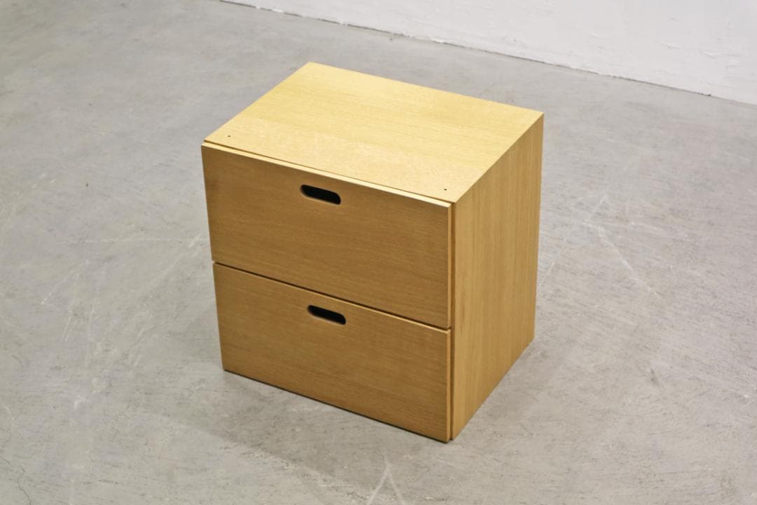 2個セット MUJI 無印良品 スタッキングチェスト 引き出し 2杯 オーク 2