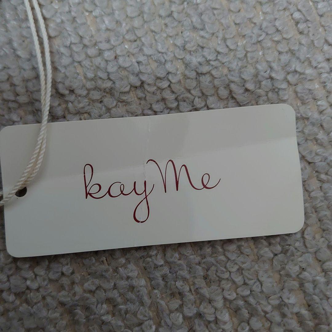 タグ付き kay me ドレープデザイン膝丈ワンピース 13号 表起毛