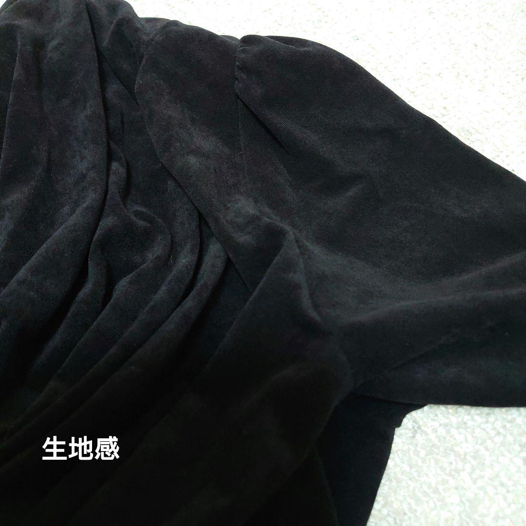 タグ付き kay me ドレープデザイン膝丈ワンピース 13号 表起毛