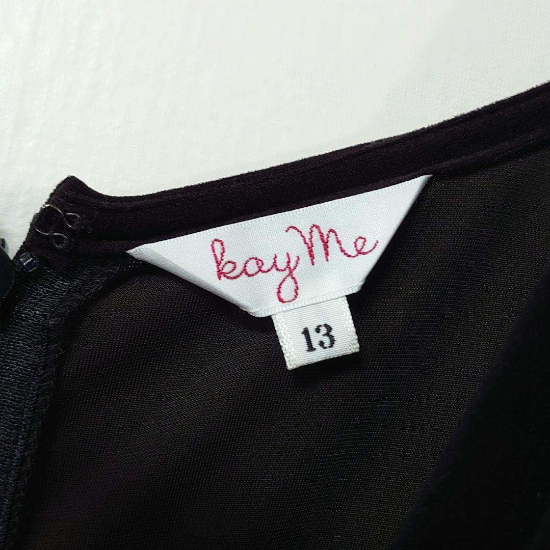 タグ付き kay me ドレープデザイン膝丈ワンピース 13号 表起毛