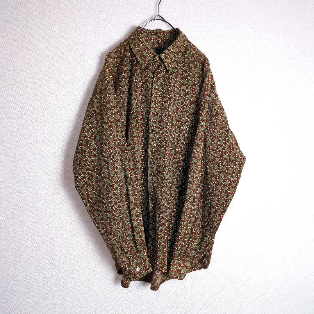 まめち様 4点まとめ買い 柄シャツ (L相当) フランス製 コモン 総柄 羽織り