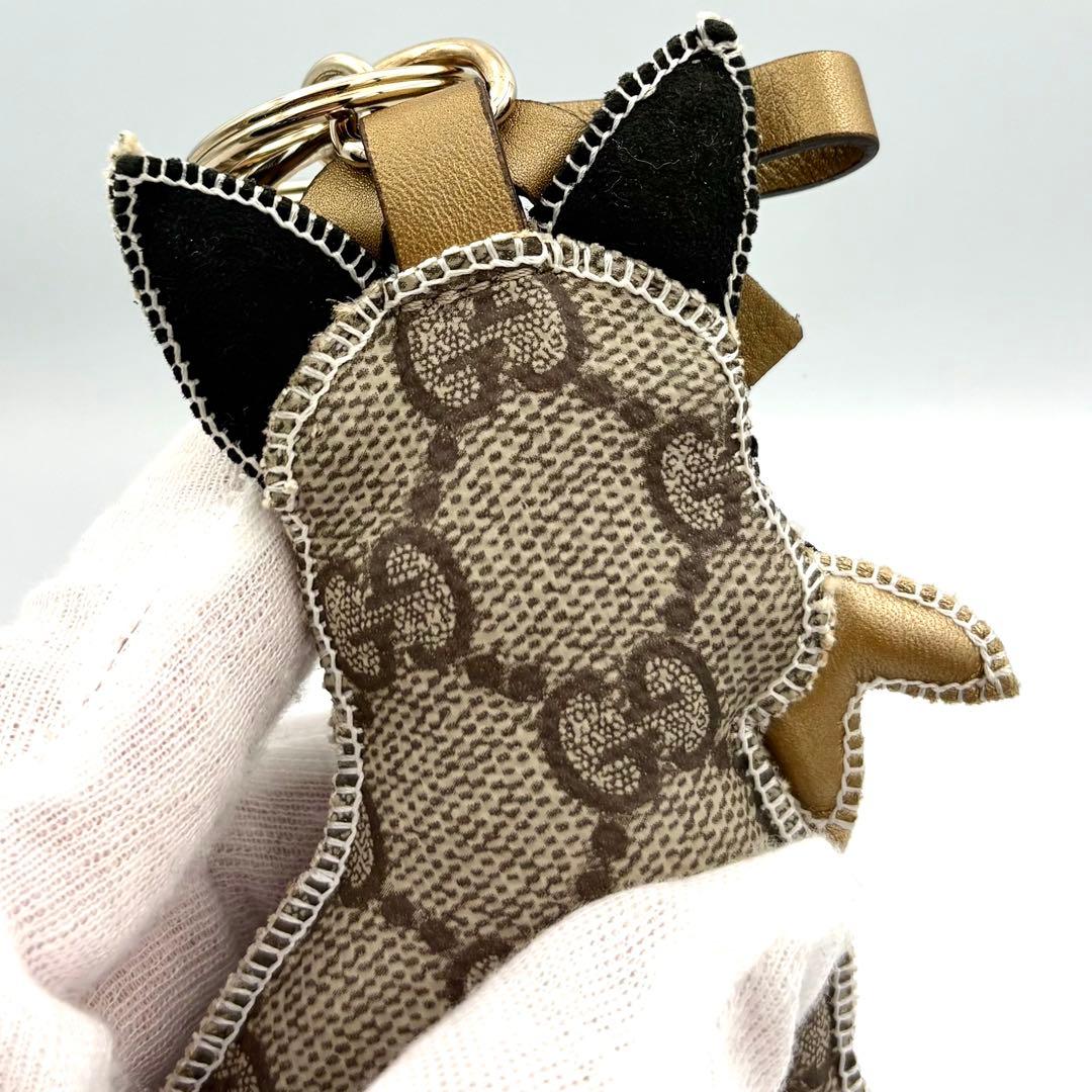 美品♡ GUCCI グッチ チャーム グッチョリ フレンチブルドッグ GG柄