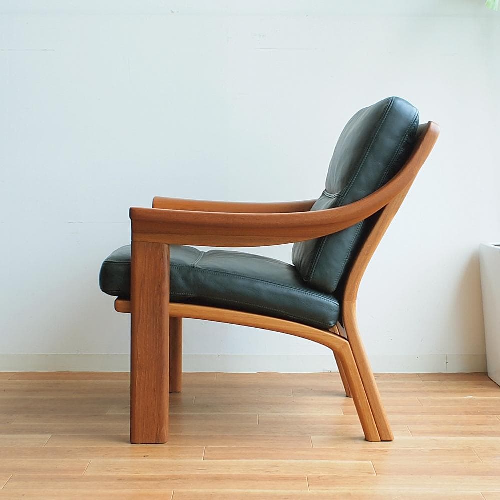 ビンテージ デンマーク製 P.J.Furniture チーク 1人掛けソファ A