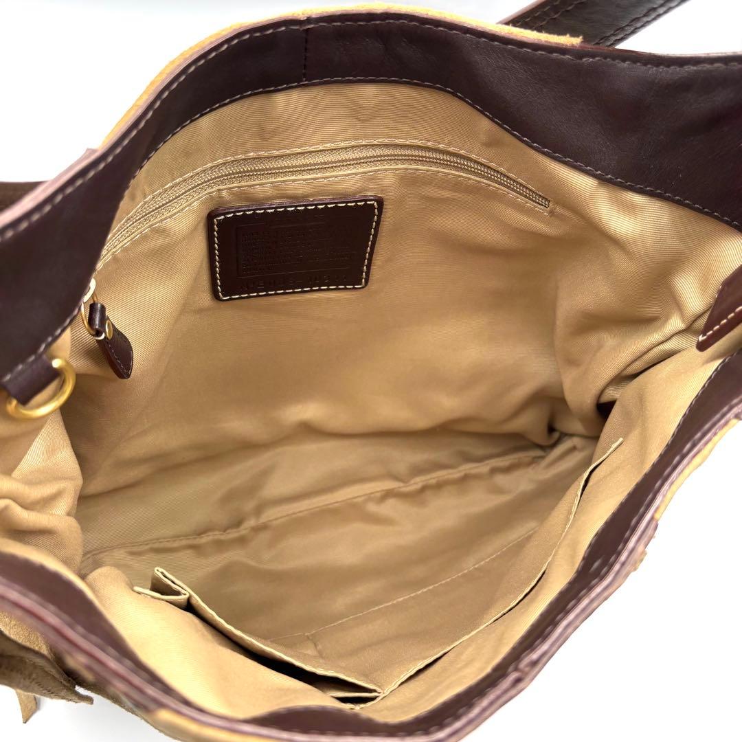 希少 y2k COACH コーチ ワンショルダー　レザー スエード　シグネチャー