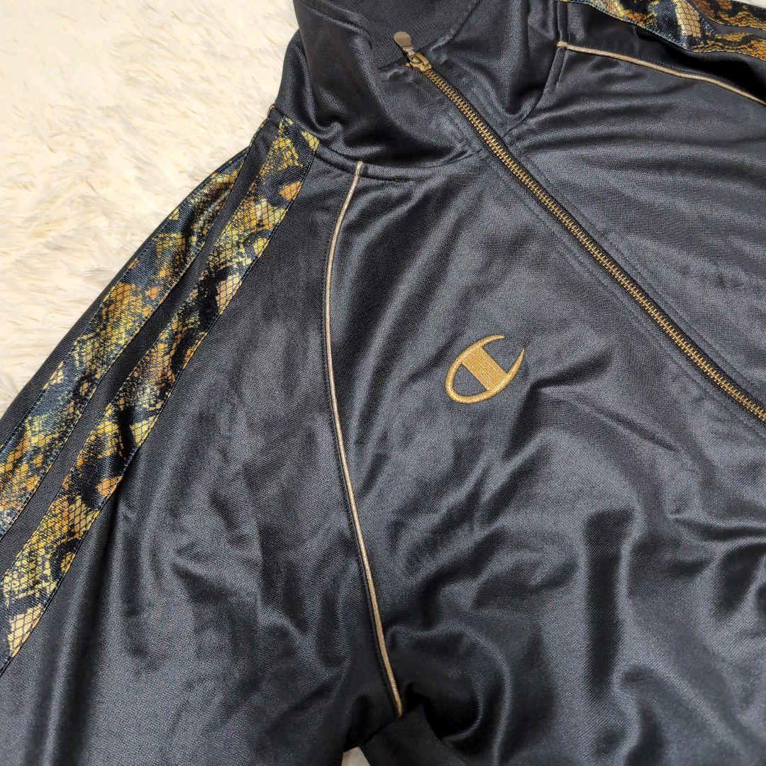 チャンピオン ジャージ セットアップ 魔裟斗モデル パイソン柄 黒金