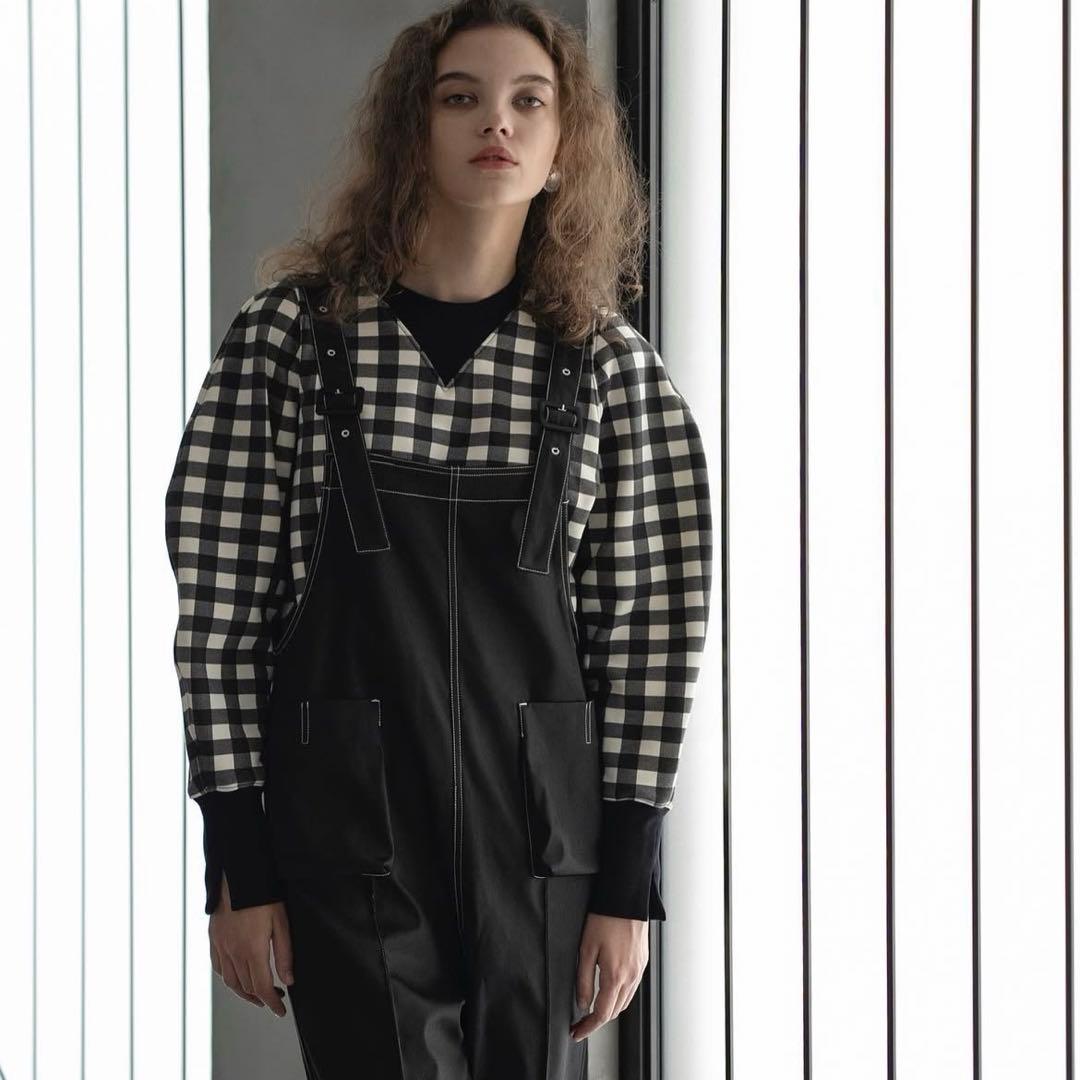 linkable シャイニーサロペット ブラック　リンカブル