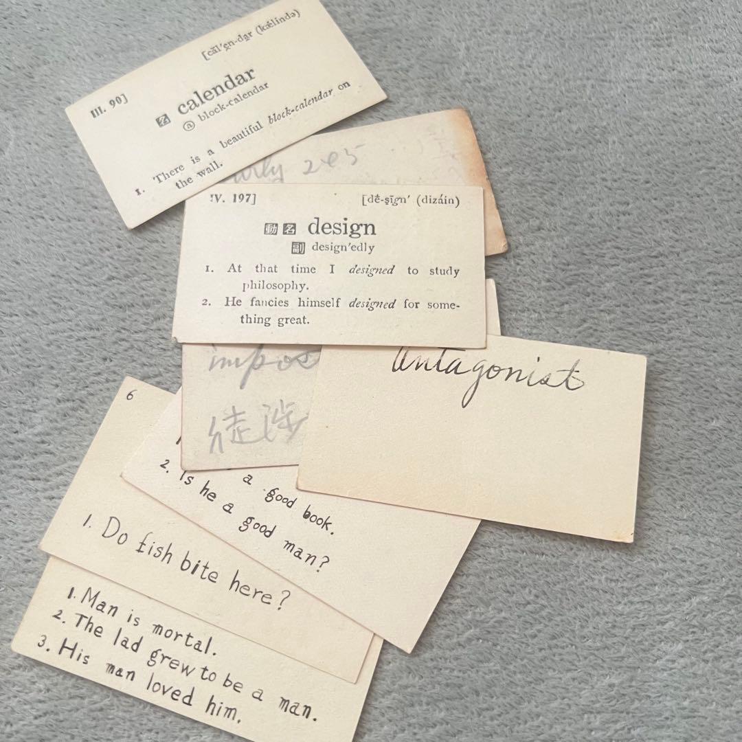 【骨董/昭和レトロ/アンティーク】研究社 イングリッシュカード