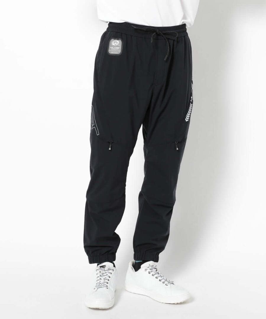 試着】MARK&LONA ナイロンパンツ 黒 ジョガー DST スウェット