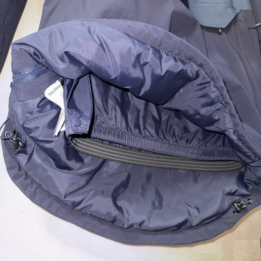 SALOMON NO DRAMAフード付きウェア ネイビー