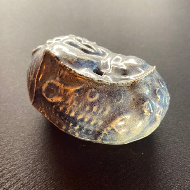 李朝瑠璃釉獅子形水滴 /朝鮮古陶磁