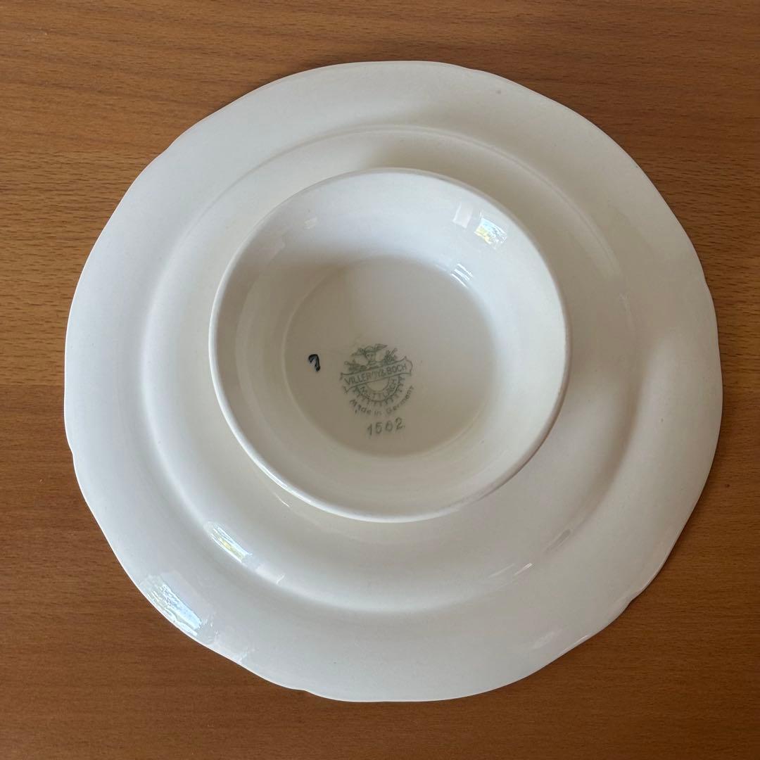 VILLIEROY&BOCH ケーキ皿 コンポティエ 花リム