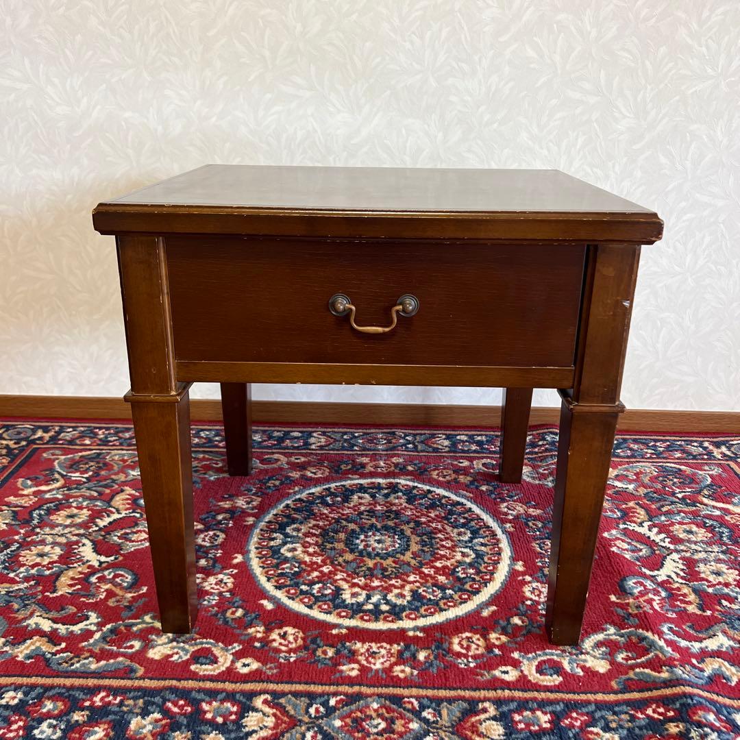 アンティーク サイドテーブル ナイトテーブル 木製