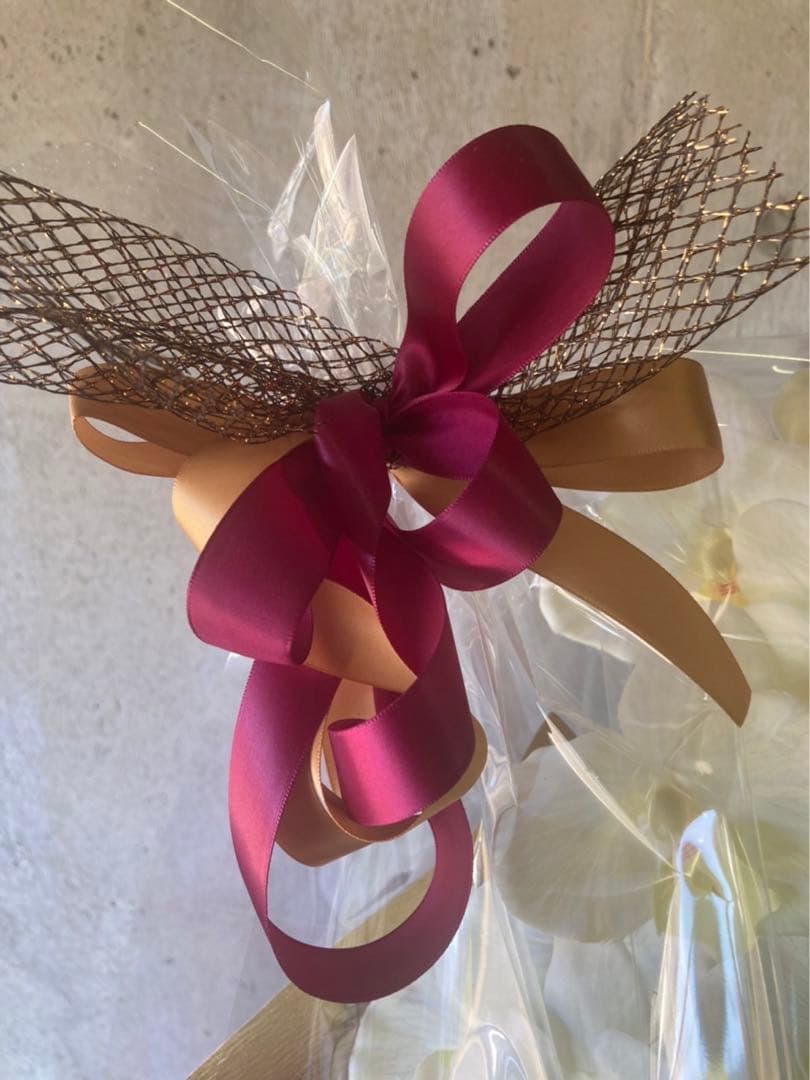 光触媒　人工観葉植物　ウォールグリーン　フェイクグリーン　胡蝶蘭１０本立て札付