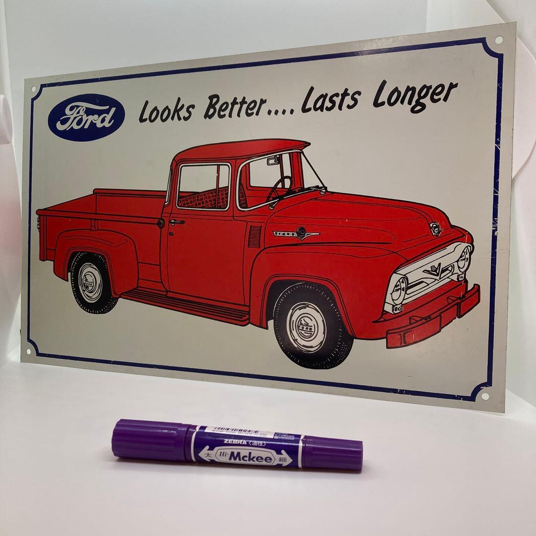 FORD フォード トラック イラスト ブリキ看板 ビンテージトラック