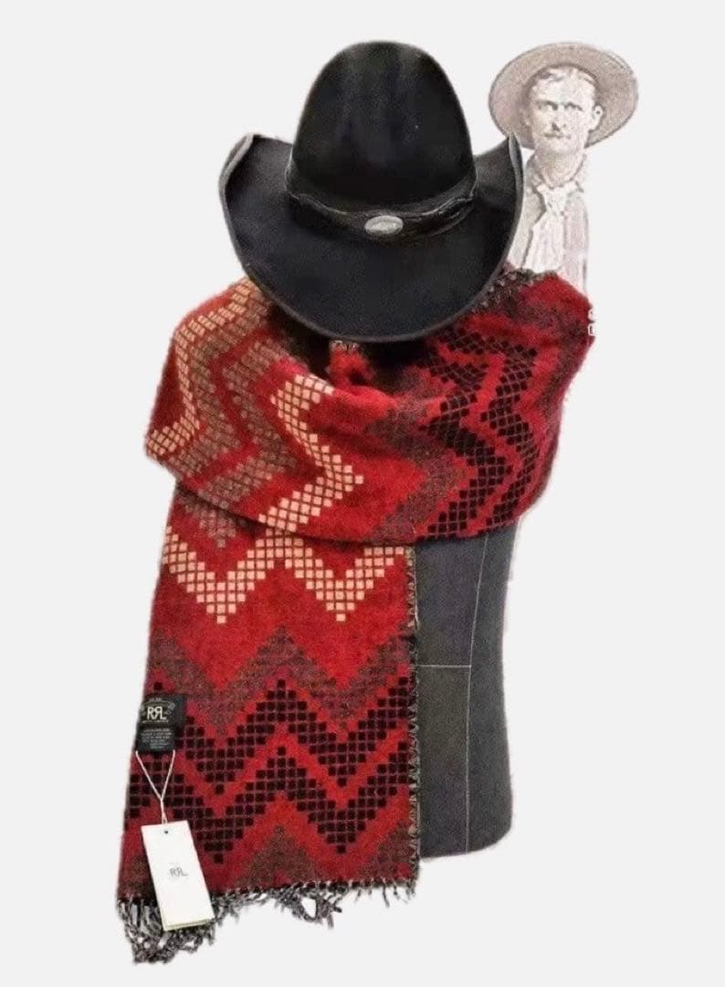RRL Double RL 100%ウール 大判マフラー ストール