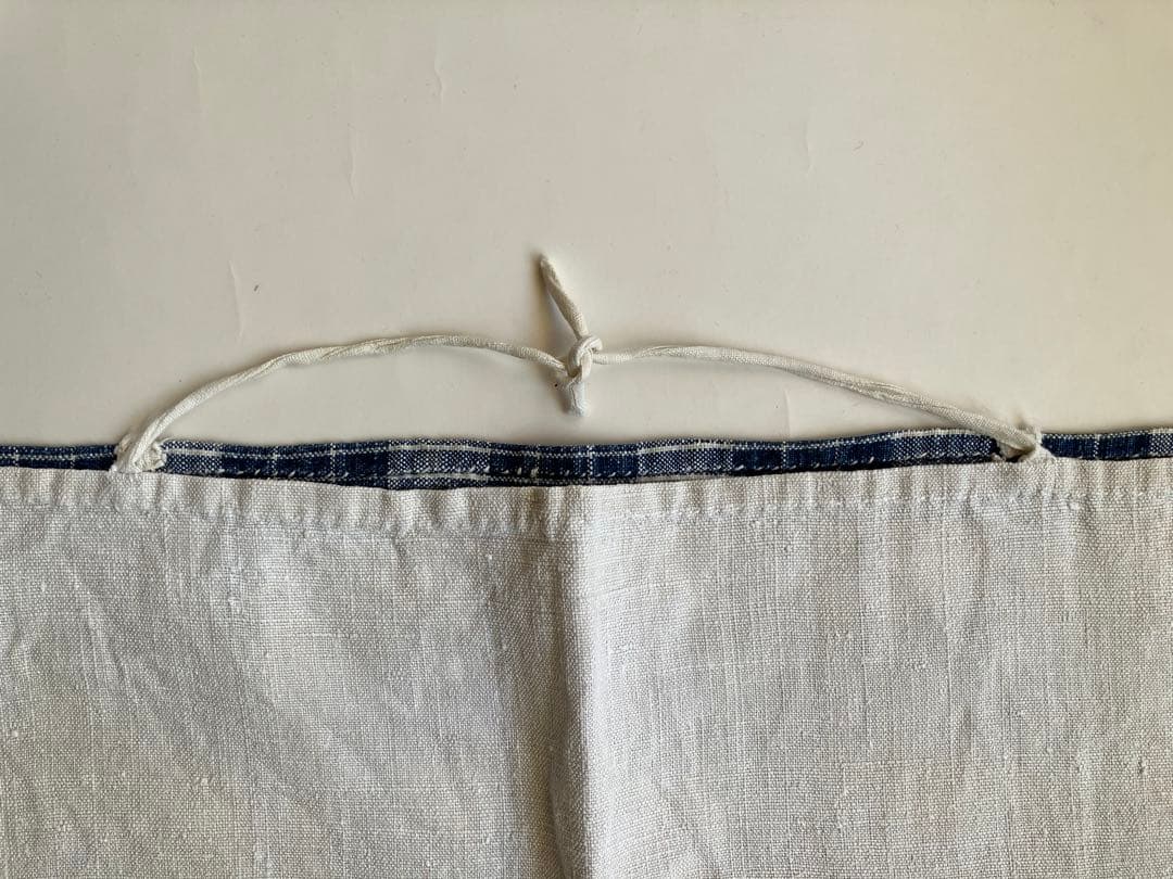 19世紀 フランス　アルザス　ケルシュ　リネン　インディゴ　クロス