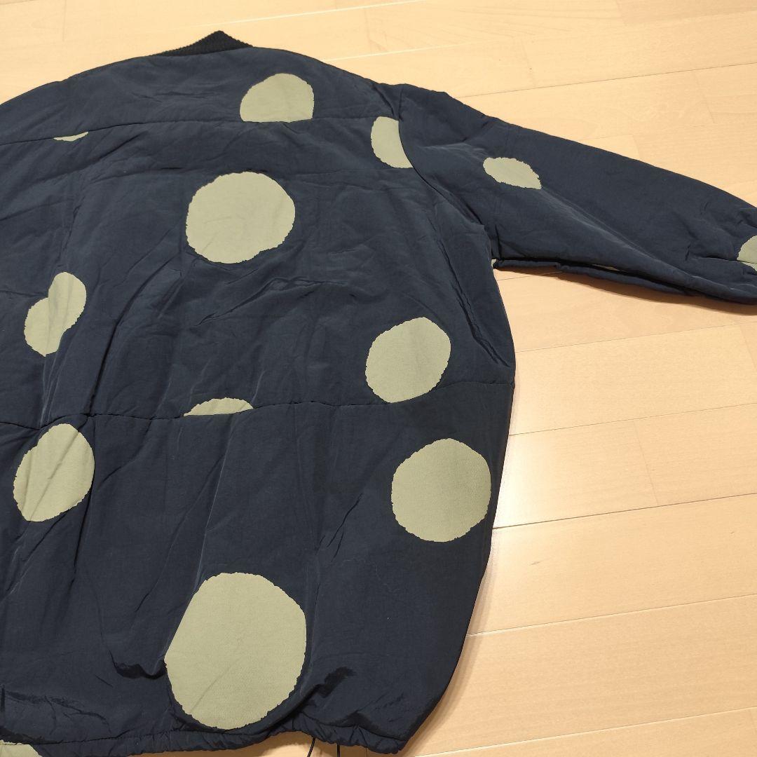 新品タグ付 antiqua ビッグシルエットドット柄コート ブラック F