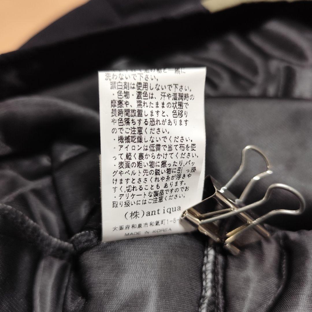 新品タグ付 antiqua ビッグシルエットドット柄コート ブラック F