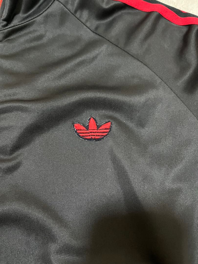 希少　70s adidas トラックジャケット　カーブポケット　XL ブラック