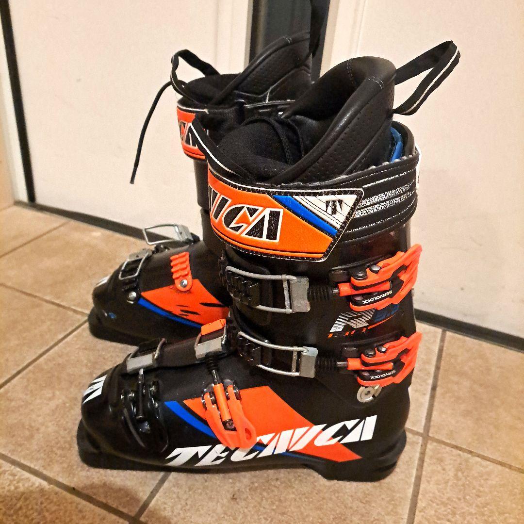 美品】TECNICA スキー用ブーツ 4バックル ブラック/オレンジ/ブルー