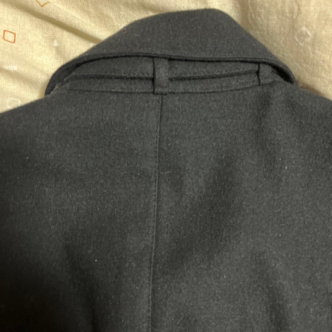 ブラック ステンカラーハーフコート カシミヤ・ウール混合　M 【美品】