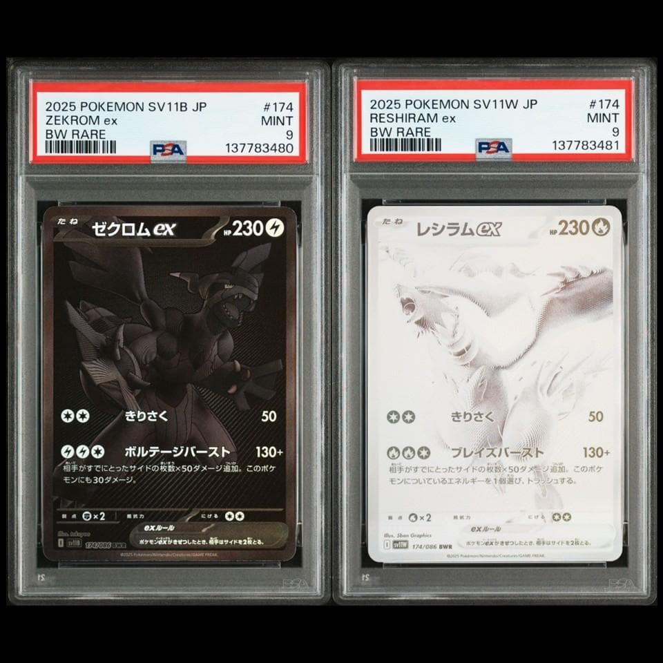 PSA9 連番 ゼクロムex レシラムex BWR 137783480_481 レシラムex
