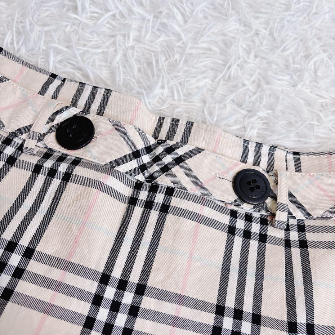 バーバリーブルーレーベル　プリーツスカート　ノバチェック