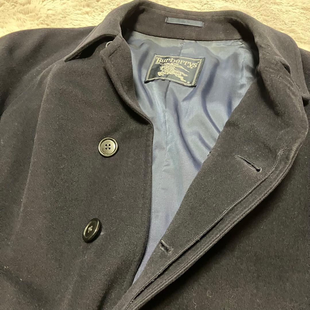 80’s Burberry ステンカラーコート ダークネイビー ヴィンテージ