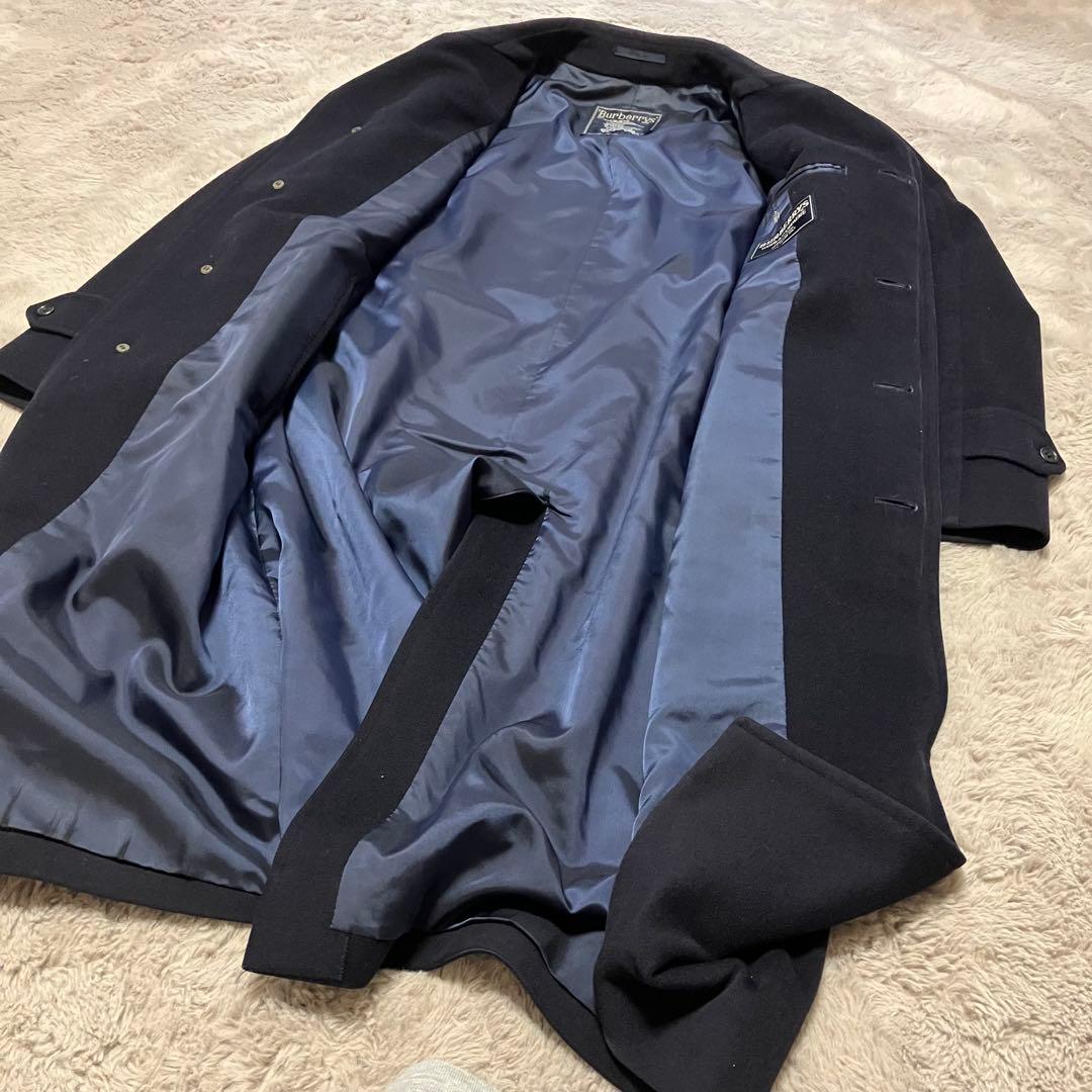 80’s Burberry ステンカラーコート ダークネイビー ヴィンテージ