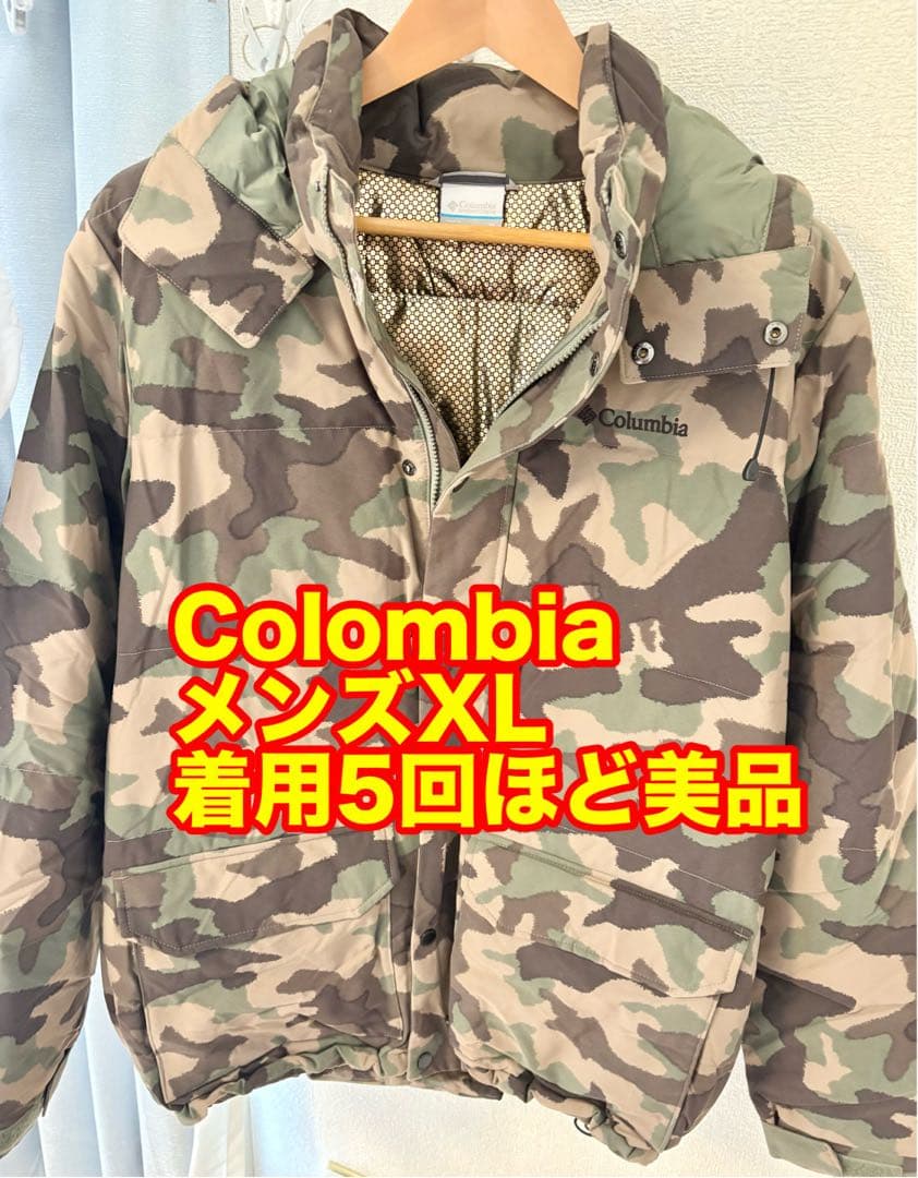 コロンビア ダウンジャケット XL WE6664 メンズ 迷彩 Colombia