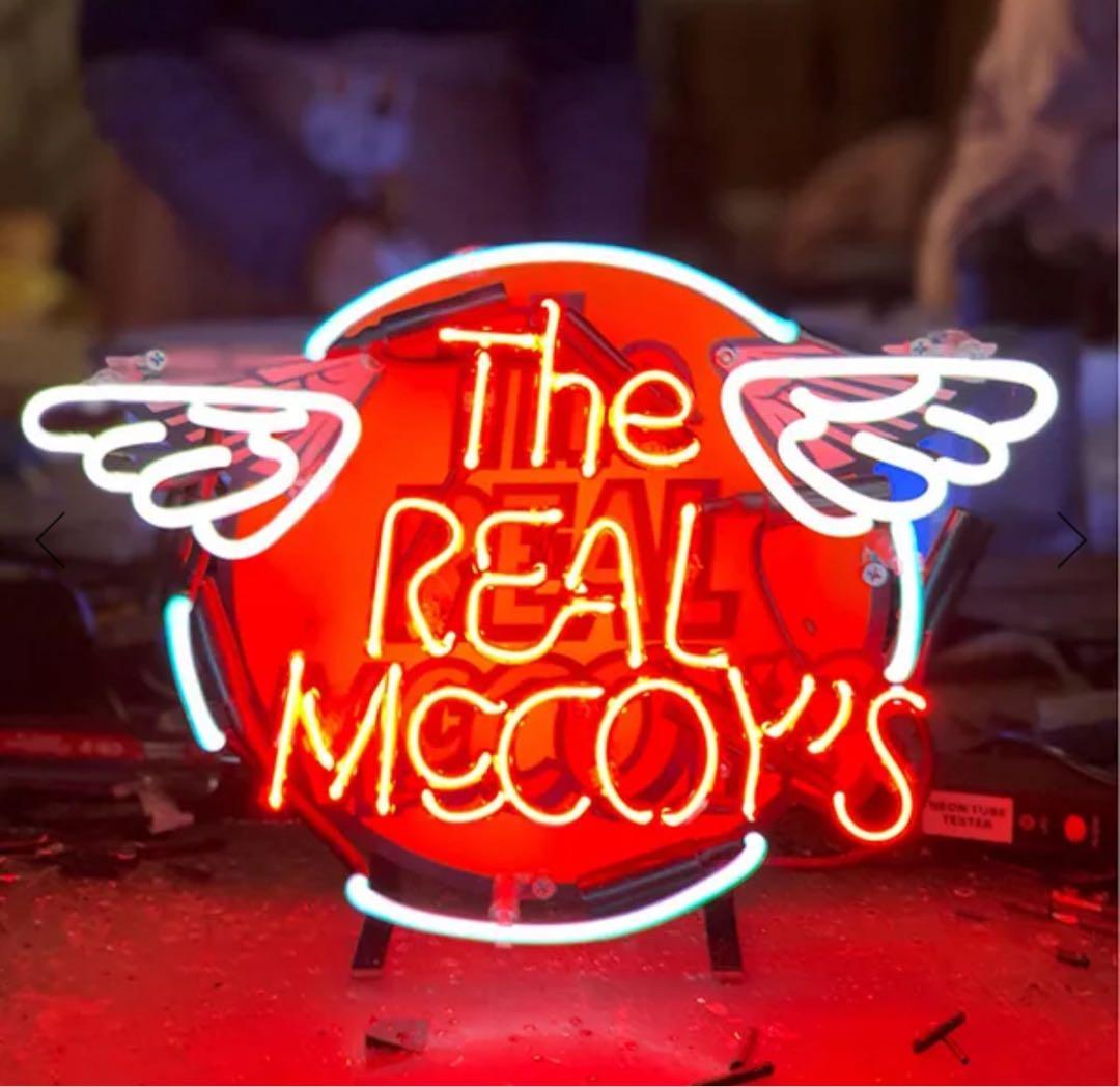 オーダー ネオンサイン 翼デザイン レッド＆ホワイト ガラス製