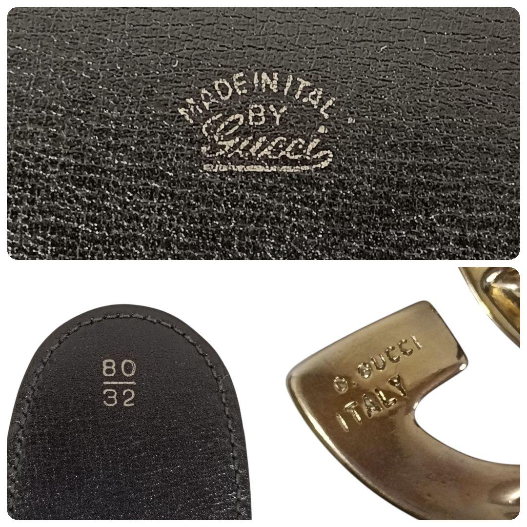 美品 正規品 GUCCI グッチ GG インターロッキング ベルト ゴールド 革