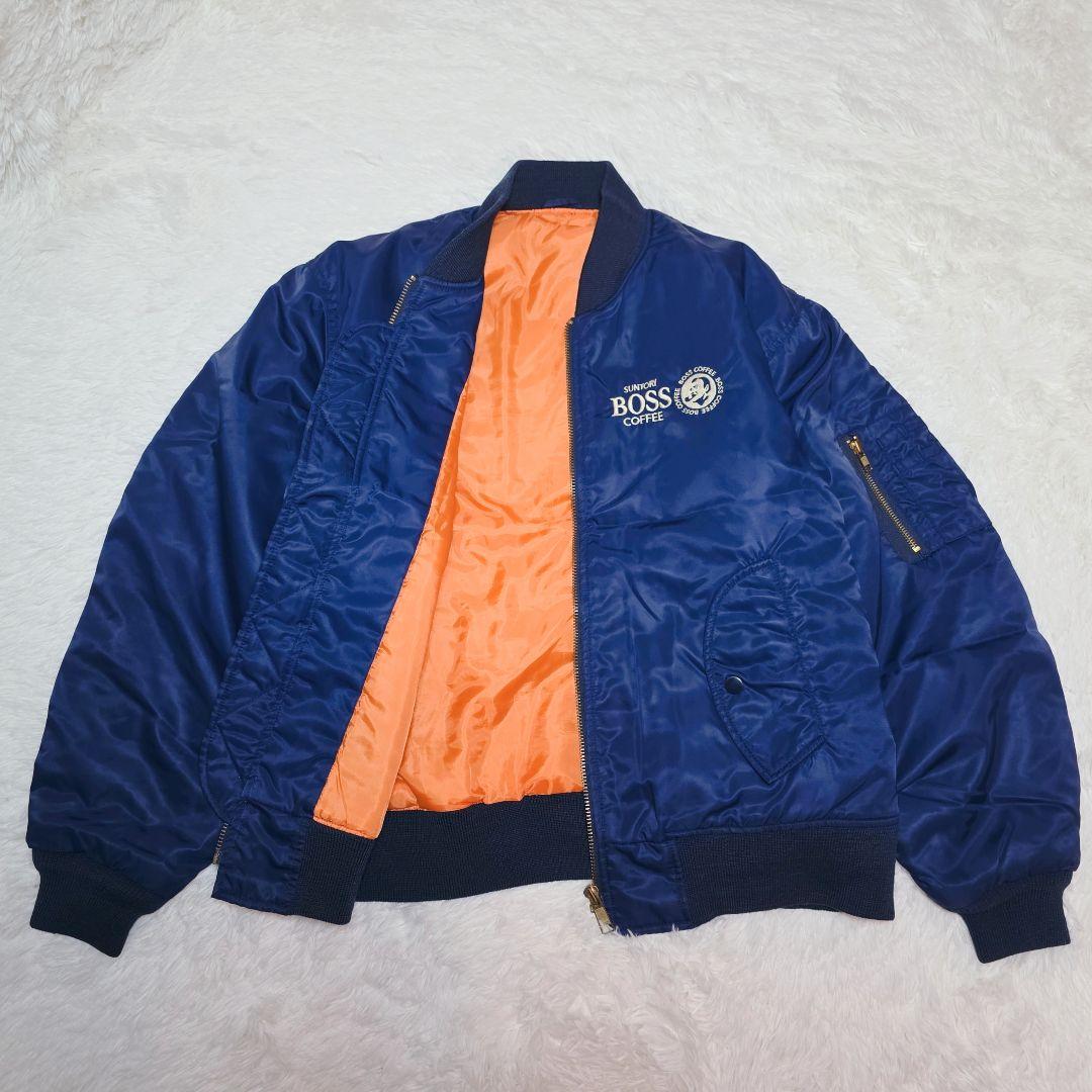 激レア BOSS COFFEE 90's ボスジャン MA-1 M サイズ 青 - メルカリ
