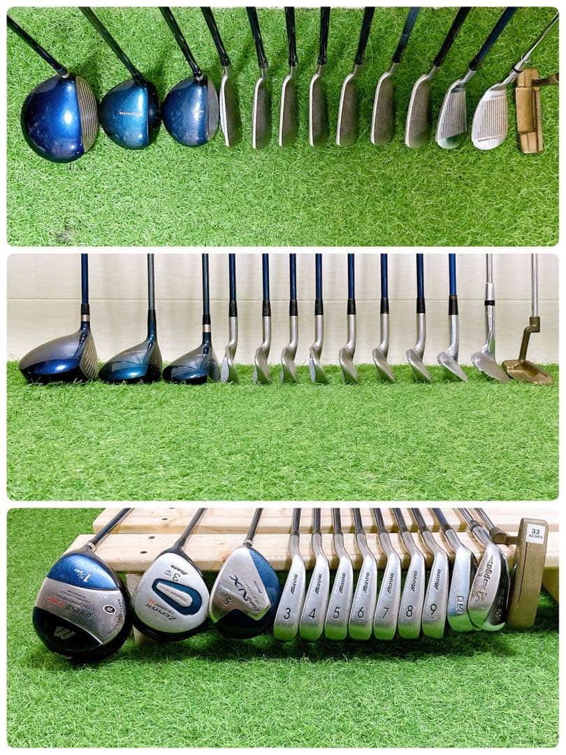 H1.ミズノ　初心者オススメ　ゴルフクラブ　メンズセット　右利き　13本