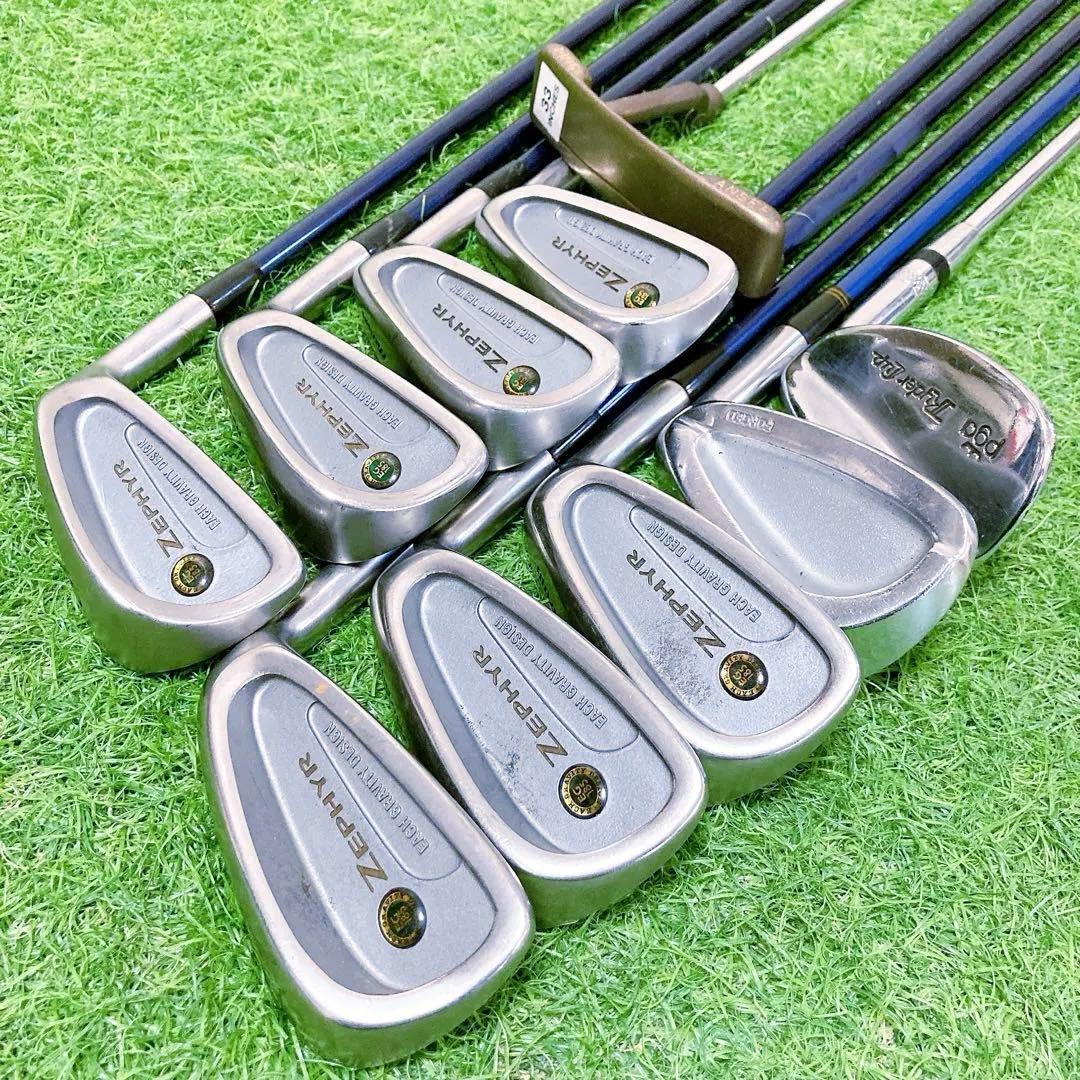 H1.ミズノ　初心者オススメ　ゴルフクラブ　メンズセット　右利き　13本